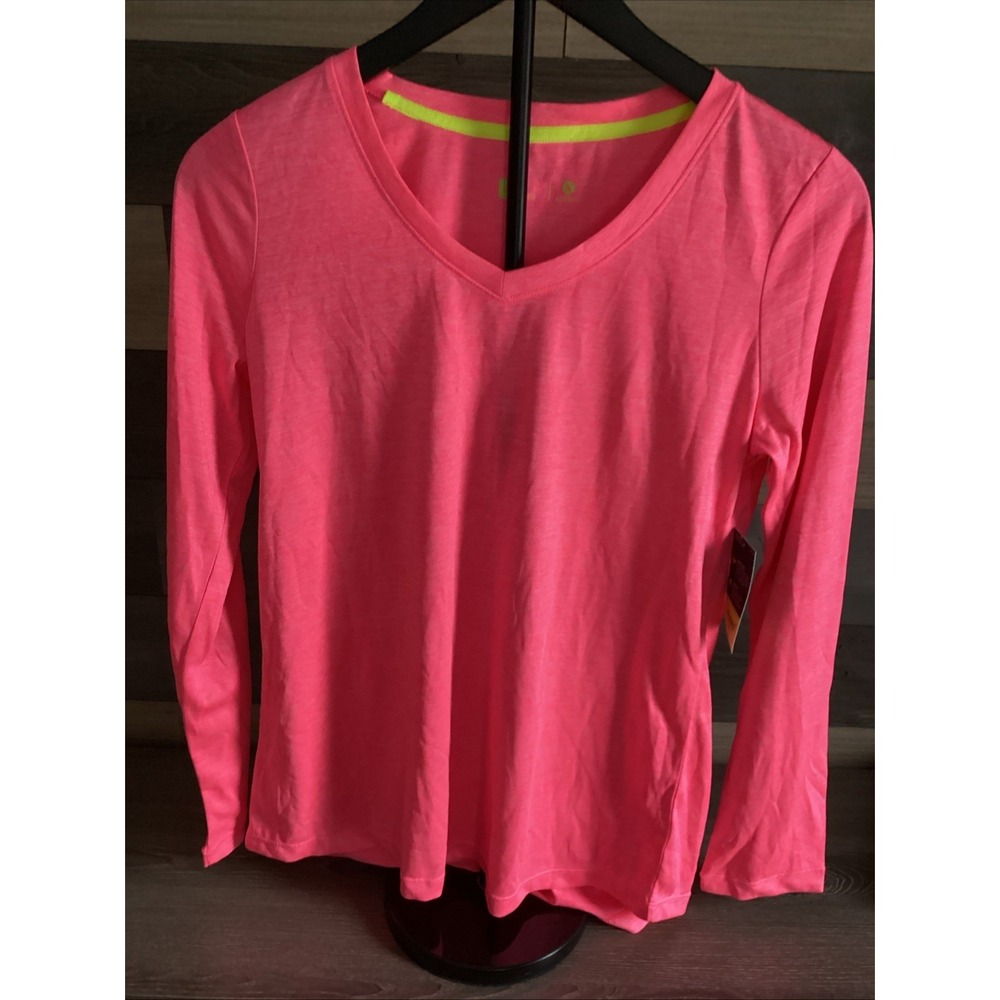 Xersion Womens Small Dazzling Hot Pink Quick Dri Activewear Long Sleeve Top